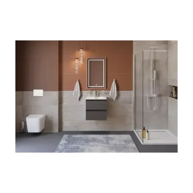 Комплект мебели BelBagno Крафт (Kraft) 39 50 подвесной темно-серый матовый (раковина BB-8099-3-50)