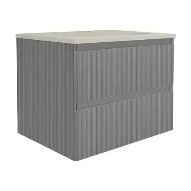 Тумба с раковиной Vincea Велле 60 серый матовый раковина белая VCB-13600W