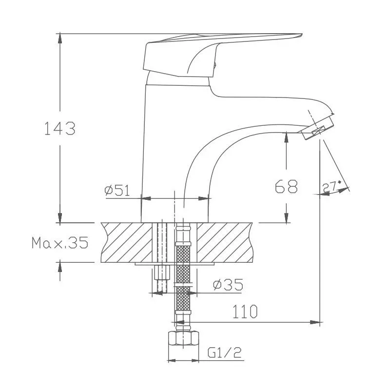 Смеситель Haiba HB1004 для раковины
