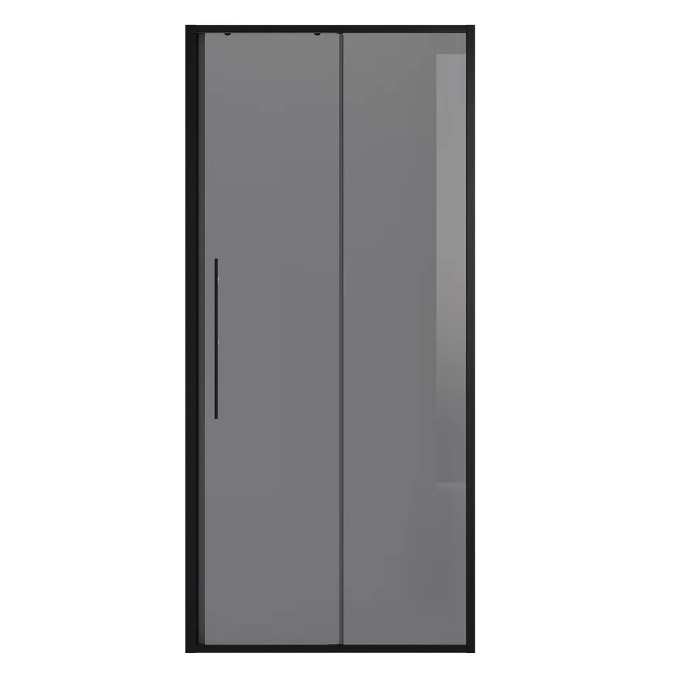 Дверь в нишу Niagara Nova NG-85-10TB (100х195) черный матовый,стекло тонированное,дверь раздвижная,1 место