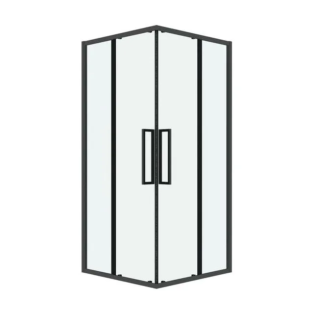 Душевое ограждение Grossman Cosmo 300.K33.02.8080.42.00 (80х80х195) квадрат,раздвижная,графит сатин,стекло прозрачное