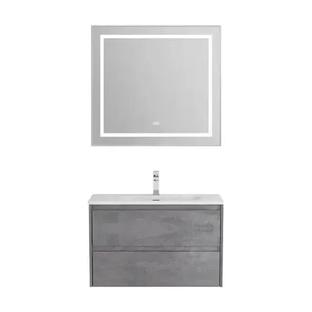 Комплект мебели BelBagno Крафт (Kraft) 39 80 подвесной серый цемент (раковина BB-8099-3-80)