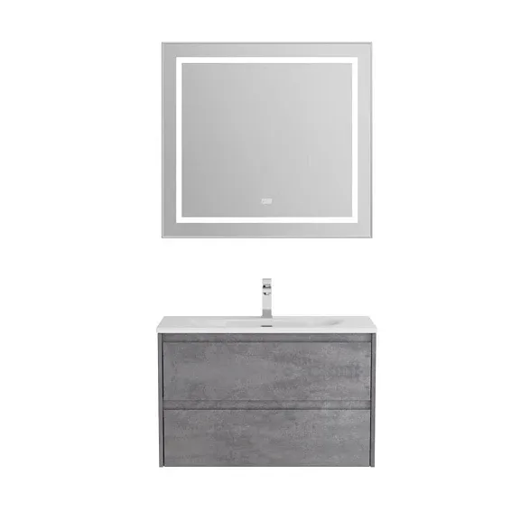 Комплект мебели BelBagno Крафт (Kraft) 39 80 подвесной серый цемент (раковина BB-8099-3-80)