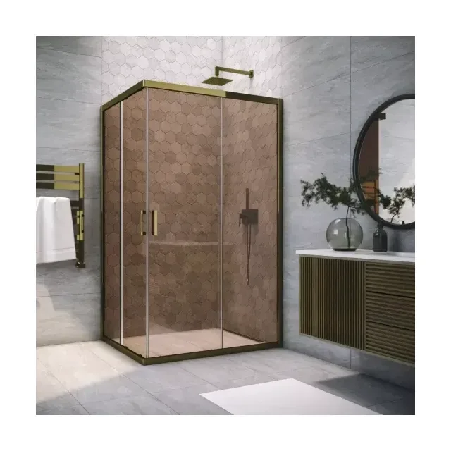 Душевой уголок ZA-F TUR NOVO 110*85 05 05, профиль бронза, стекло бронза