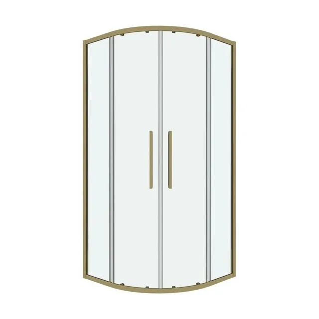 Душевое ограждение Grossman Cosmo 301.K33.02.9090.32.00 (90х90х195) Угловая,раздвижная,золото сатин,стекло прозрачное