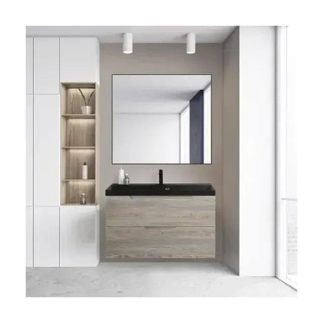 Комплект мебели BelBagno Виттория (Vittoria) 100 сосна (с черной раковиной)