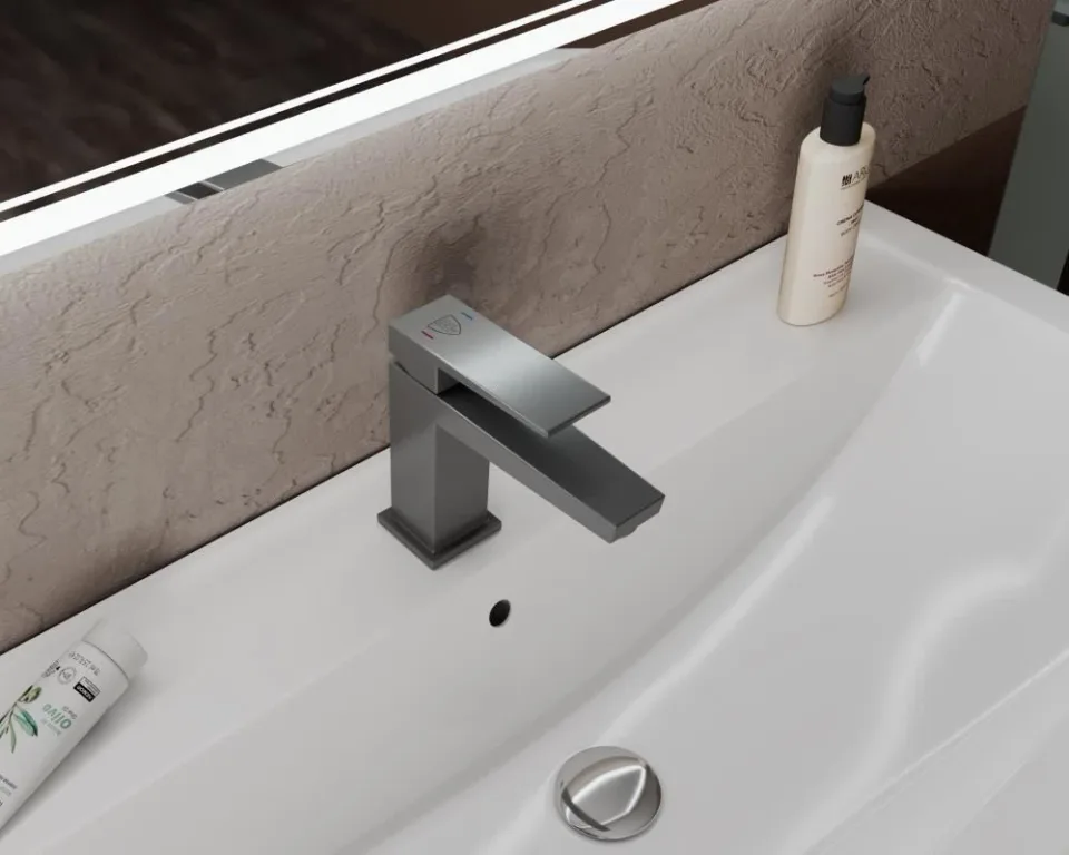 Смеситель Rush Thira TR3635-12Grey для раковины графит