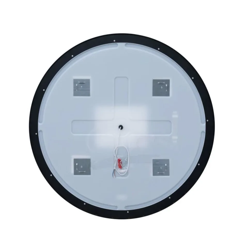Зеркало Aquanet Тренд D 80 черное с Led подсветкой