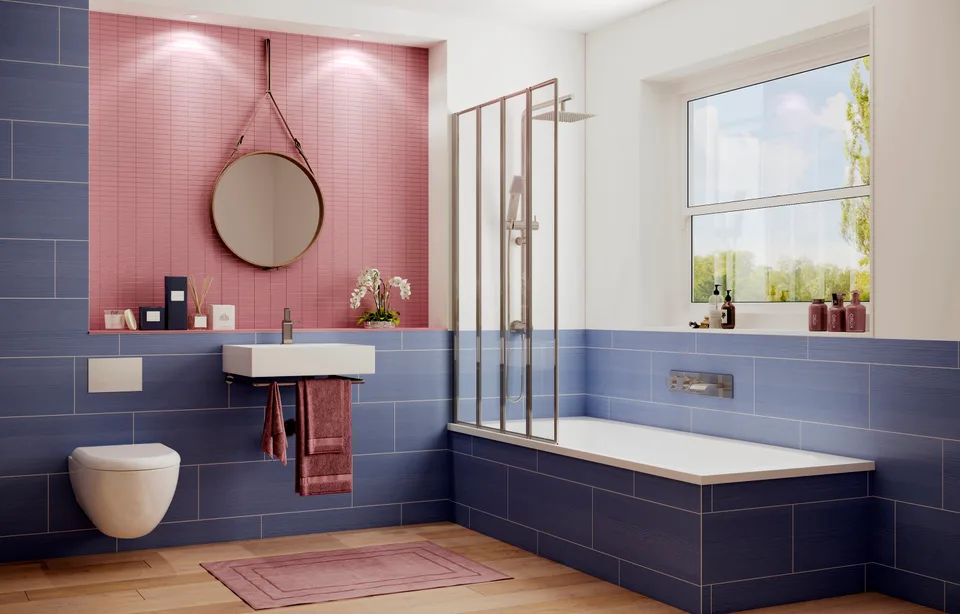 Шторка для ванны Ambassador Bath Screens 16041110R (90х140) хром,стекло прозрачное,складная,1 место