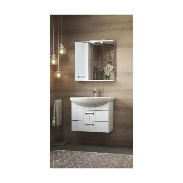 Комплект мебели Vigo Diana 60 белый, 2 ящика, зеркало-шкаф L