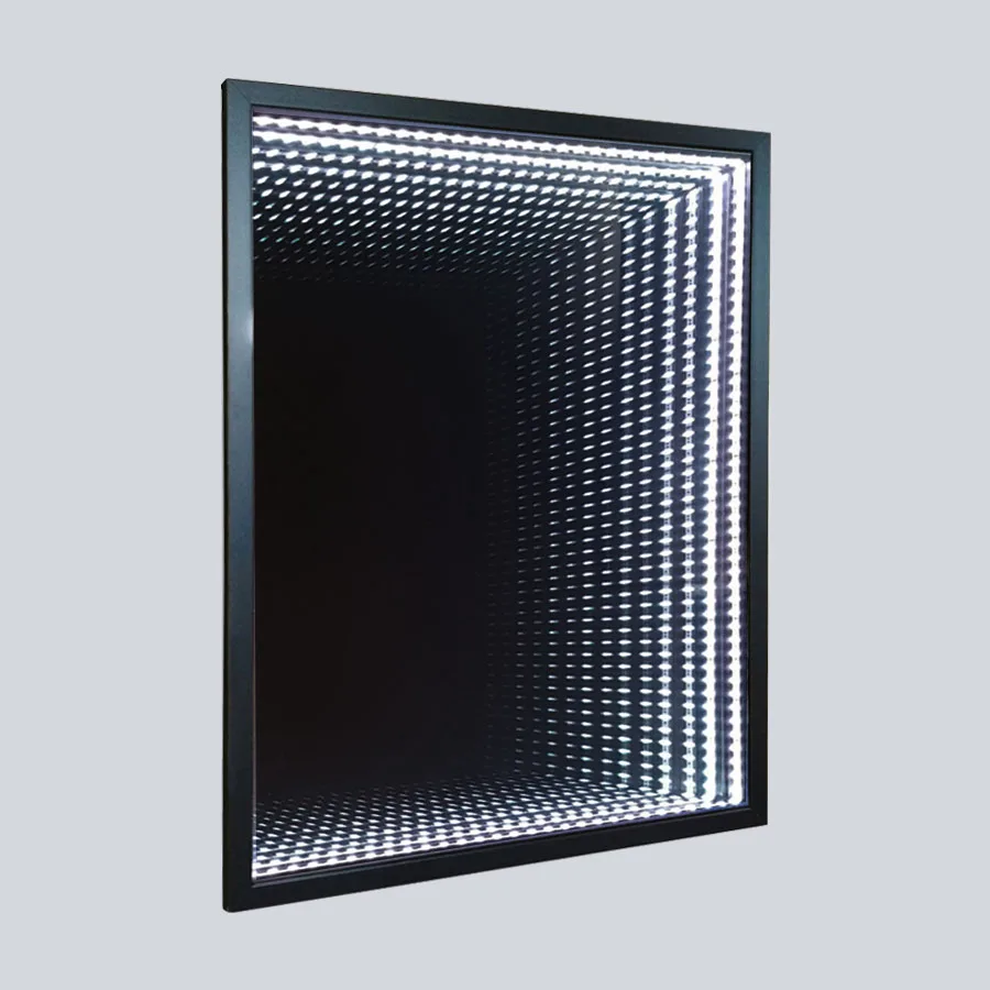 Зеркало с подсветкой VLM-2M600B, 600×800 c сенсорным выключателем и диммером, черное