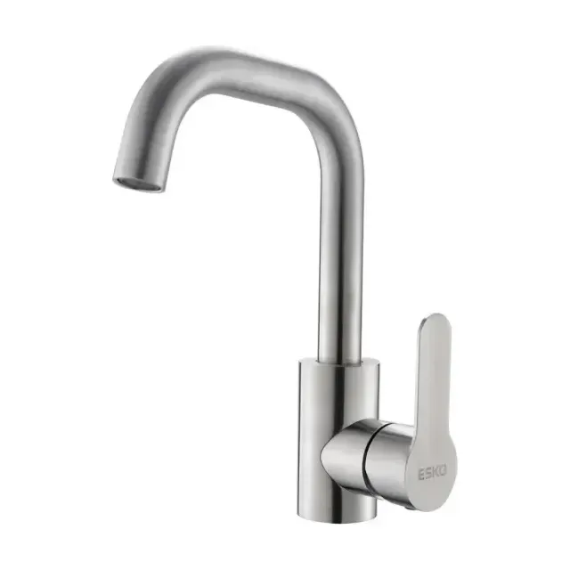 Смеситель Esko Orlando OL26M для раковины, поворотный, нерж.сталь