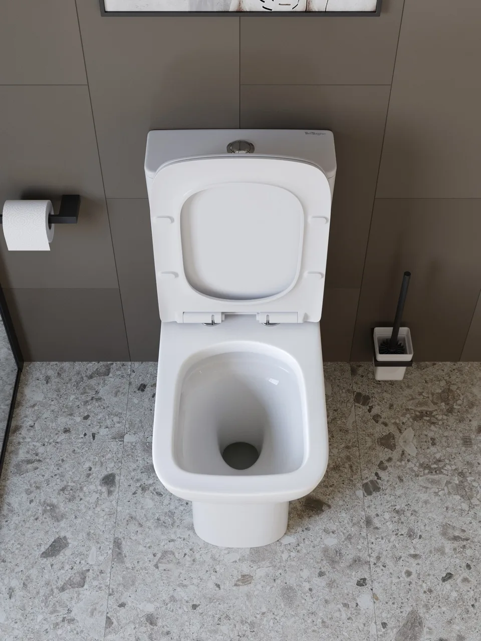 Унитаз-компакт с сиденьем и смывом TORNADO BelBagno ROMANO -TOR BB2803CP/T-TOR/SC