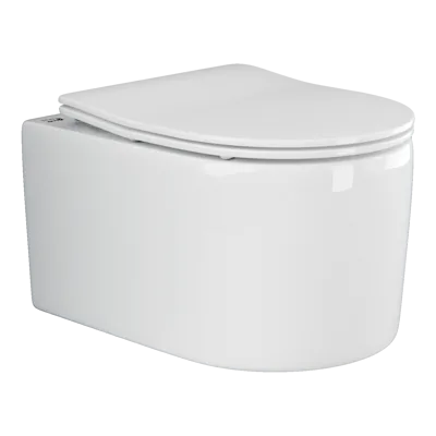 Унитаз подвесной Ceramica Nova Момент (Moments) CN3003 белый с сиденьем микролифт смыв воронка-водоворот
