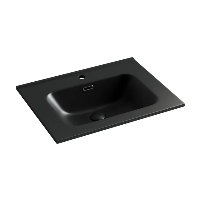 Раковина из сантехнического фарфора Ceramica Nova Элемент (Element) 61 см CN7001MB накладная цвет черный матовый