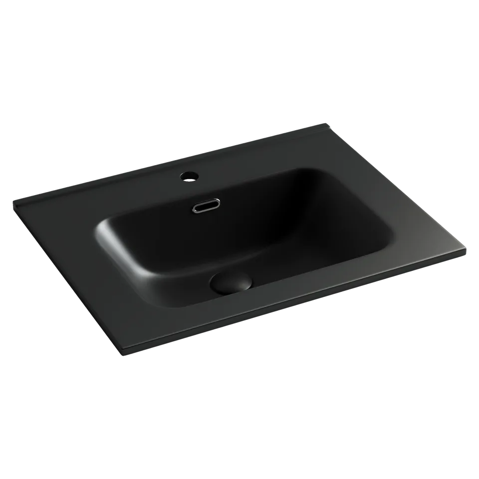 Раковина из сантехнического фарфора Ceramica Nova Элемент (Element) 61 см CN7001MB накладная цвет черный матовый