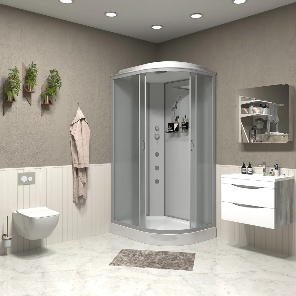 Душевая кабина Niagara Classic NG-3312-14LG (120х80х215) низкий поддон(13см),стекло матовое,3 места