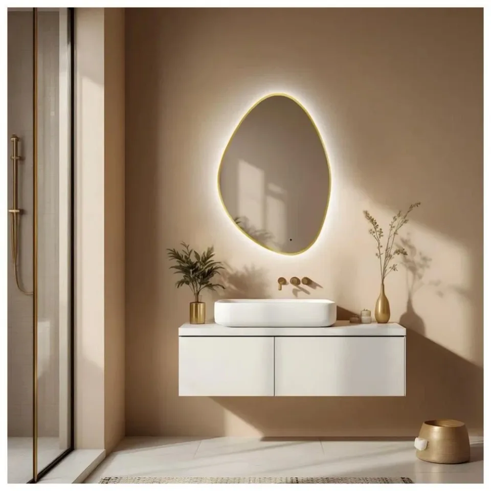 Зеркало Silver Mirrors Lucas Gold-TX 70*100 с интерьерной Led-подсветкой инфракрасный выключатель