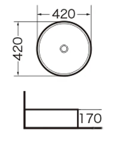 Раковина Grossman GR-3014 (420х420х170) белая,1 место