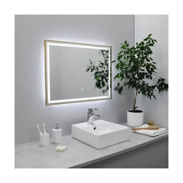 Зеркало Fixsen FX-2080G 80*60 с led-подсветкой золото