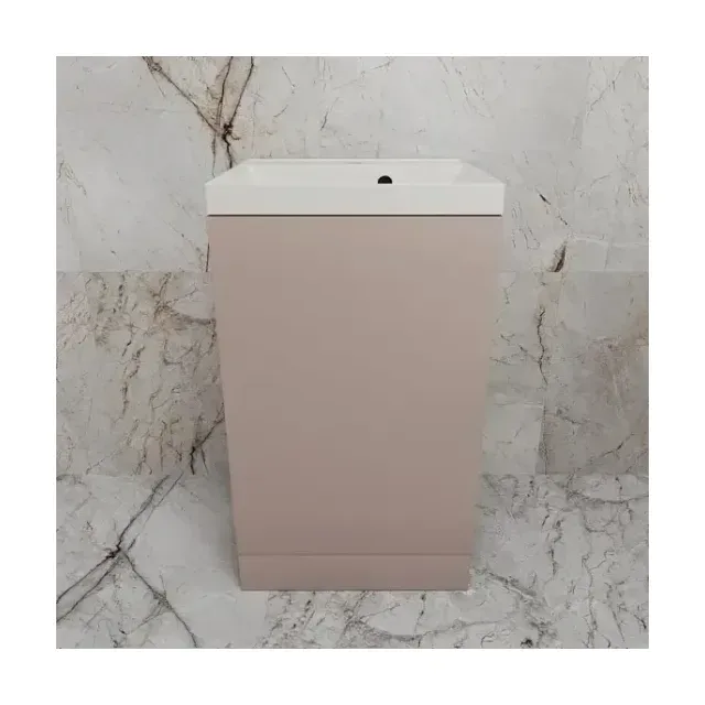 Тумба с раковиной Style Line Моно 50 L/R санд пудровый (раковина Asti 50*45 жасмин)
