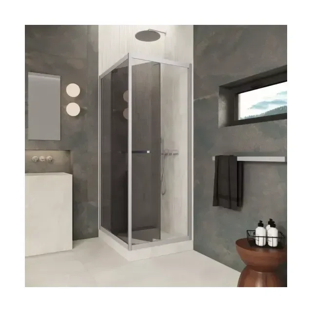 Душевой уголок Z+ZPV Inside 70*90 07 07 профиль матовый хром стекло графит