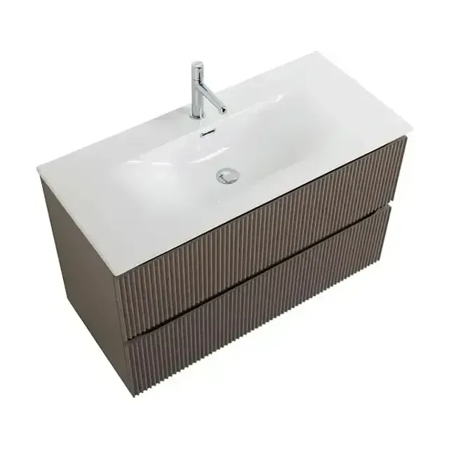 Комплект мебели BelBagno Уно (Uno) 100 бежевый матовый с двумя ящиками