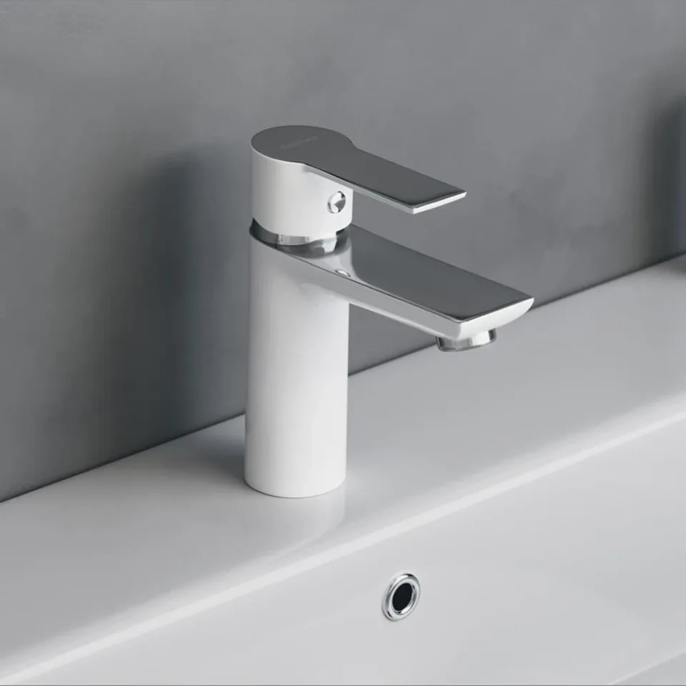 Смеситель Damixa Origin Elegance 840210000 для раковины белый/хром