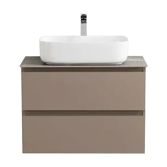 Тумба с раковиной BelBagno Крафт (Kraft) 60 бежевая матовая (столешница гранит)