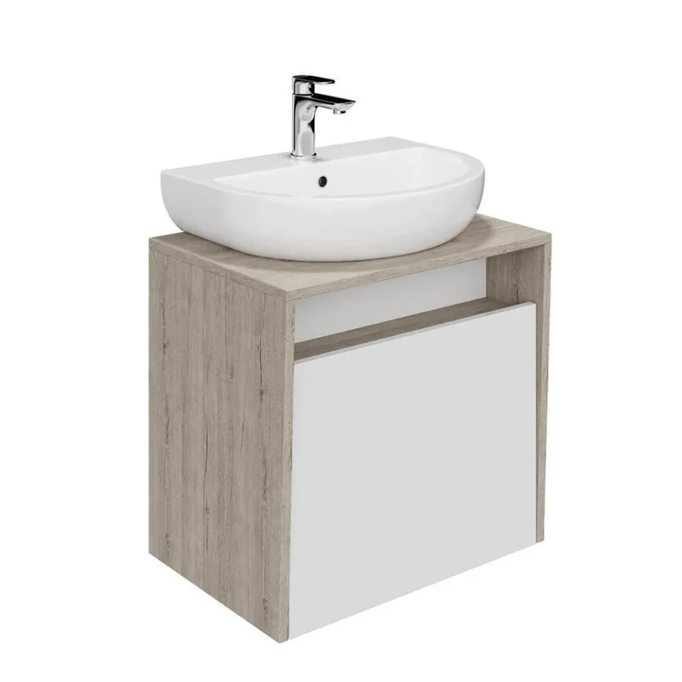 Тумба с раковиной Kerama Marazzi Pro 60 белая глянцевая, 1 ящик