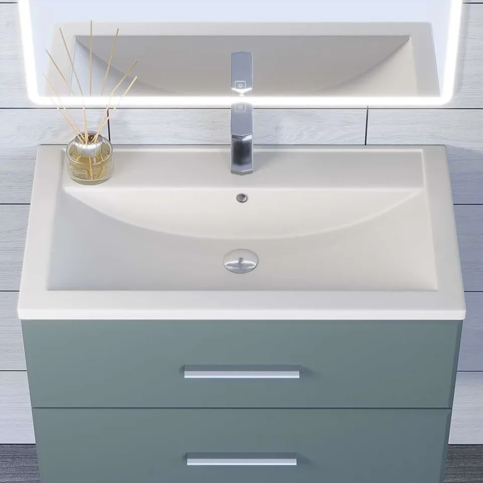 Встраиваемая раковина Uperwood Foster Quartz 80*45,5 белая матовая, жасмин