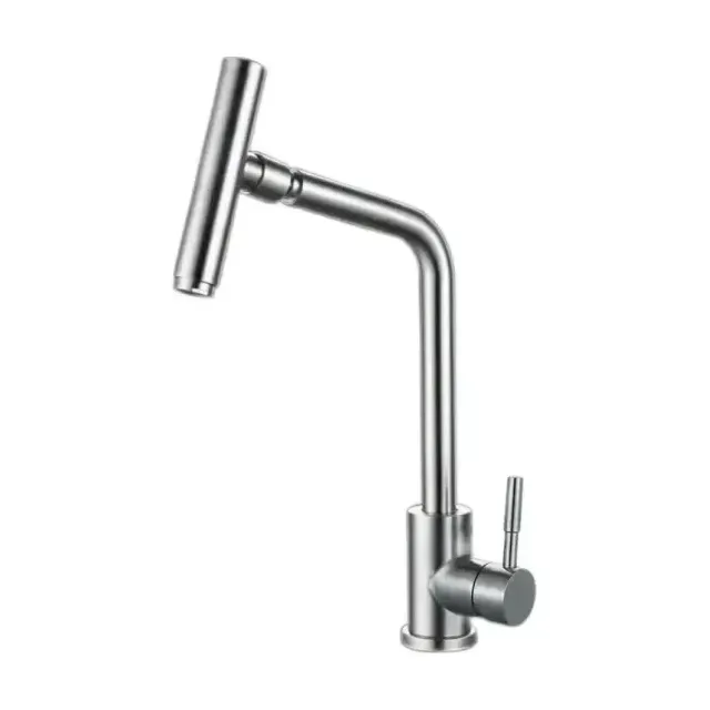 Смеситель Haiba HB73304-1 для кухни сталь матовая