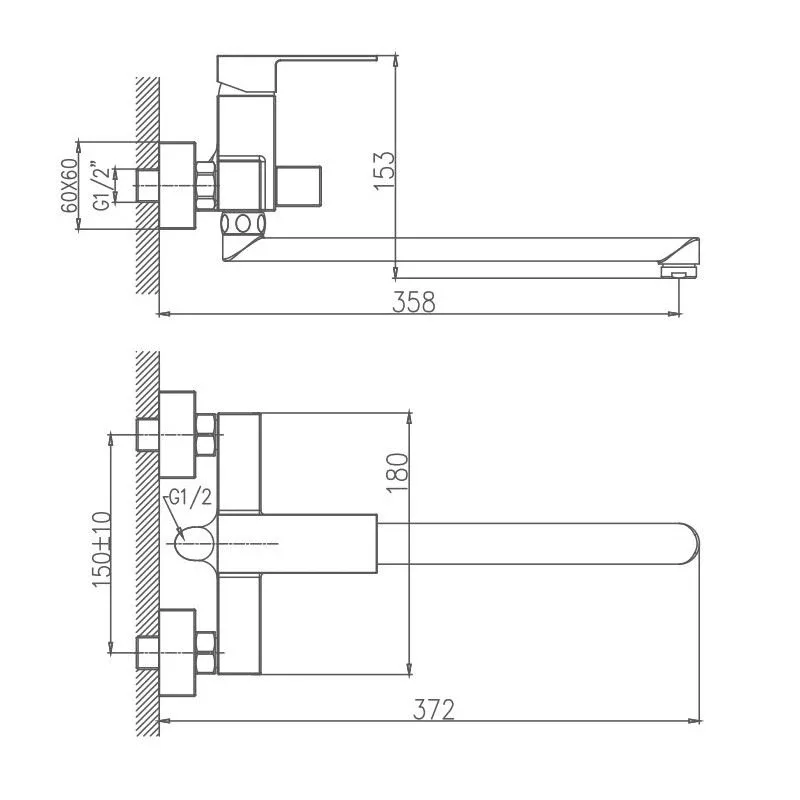 Смеситель Haiba HB22191 универсальный