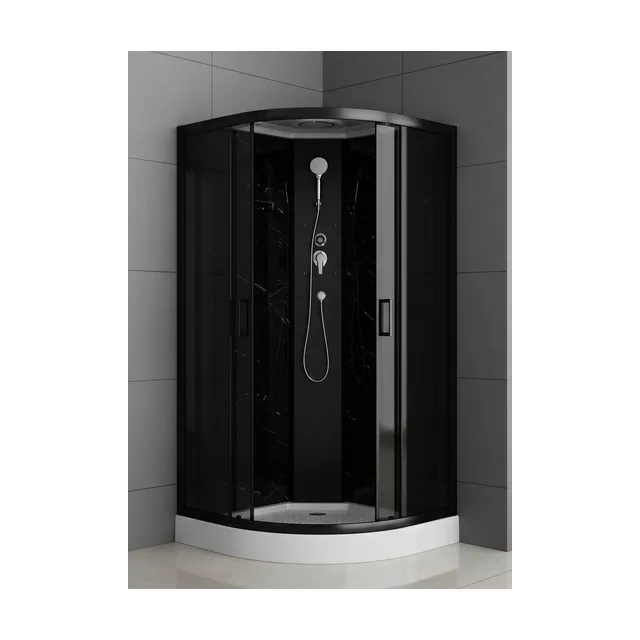 Душевая кабина ODA-7020 черный мрамор 90 x 90 x 210