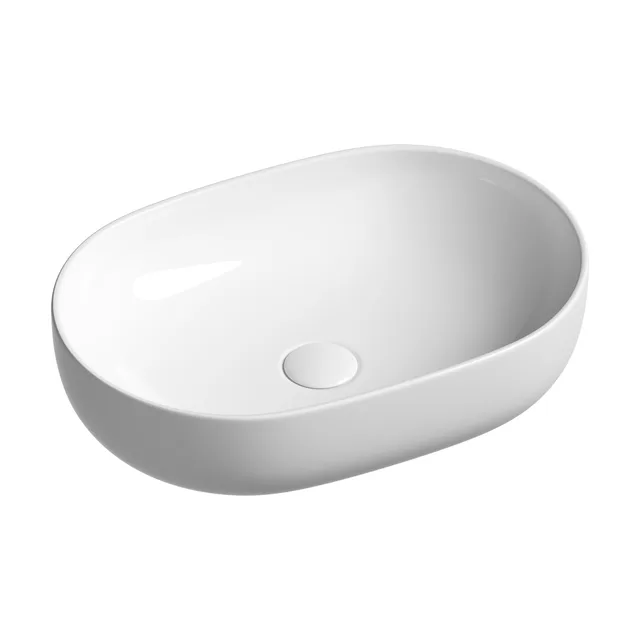 Раковина из сантехнического фарфора Ceramica Nova Элемент (Element) 60 см CN6047 накладная цвет белый