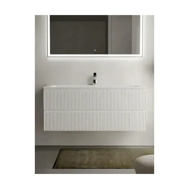 Тумба с раковиной Sancos Сноб Р/Snob R 120 Bianco (раковина Element CN7017)