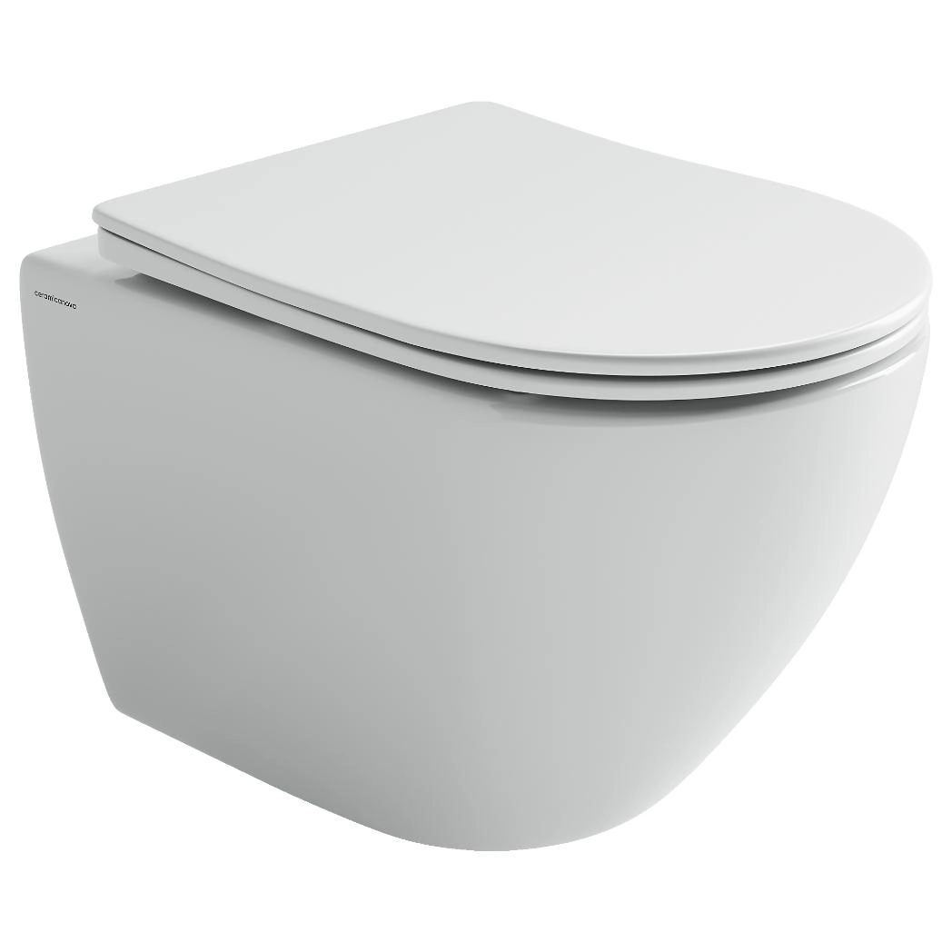 Унитаз подвесной Ceramica Nova Мия (Mia) CN1805T белый с сиденьем микролифт смыв торнадо