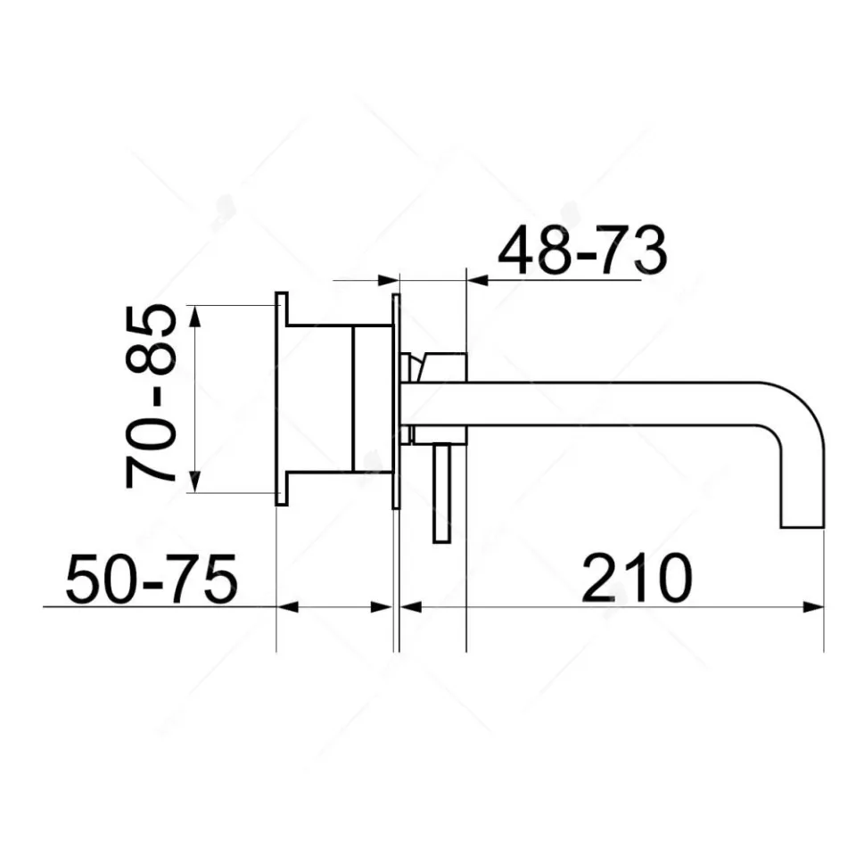 Смеситель RGW Shower Panels 21140545-04 для раковины скрытый монтаж черный матовый
