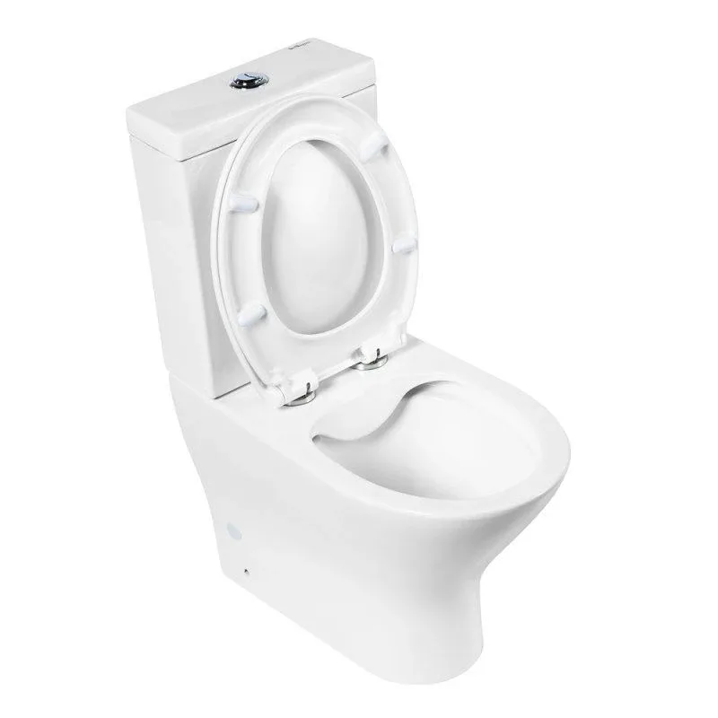 Унитаз-компакт BelBagno Аква (Acqua) BB340CPR безободковый,горизонтальный выпуск с крышкой-сиденьем BB2020-1SC