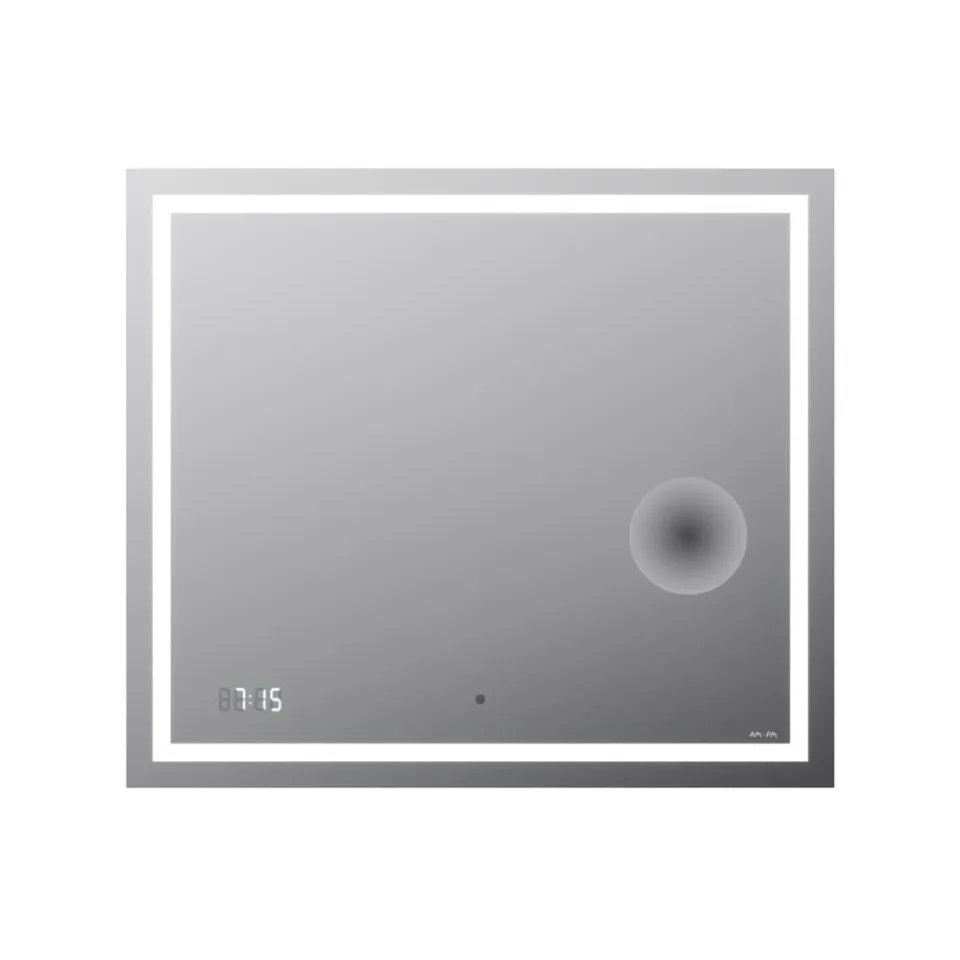 Зеркало AM.PM Gem 80 с Led подсветкой, часами и косметическим зеркалом