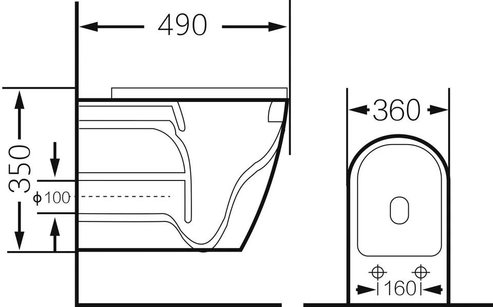 Унитаз подвесной Grossman GR-4455SWS (480х365х370) безободковый,серебро,внутри белый с тонкой крышкой,микролифт,1 место