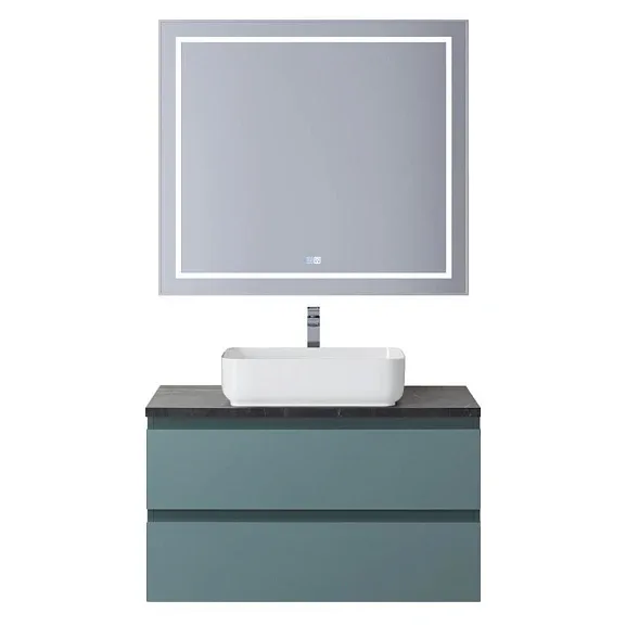 Комплект мебели BelBagno Крафт (Kraft) 90 голубой матовый (столешница KEP-90-MNO)
