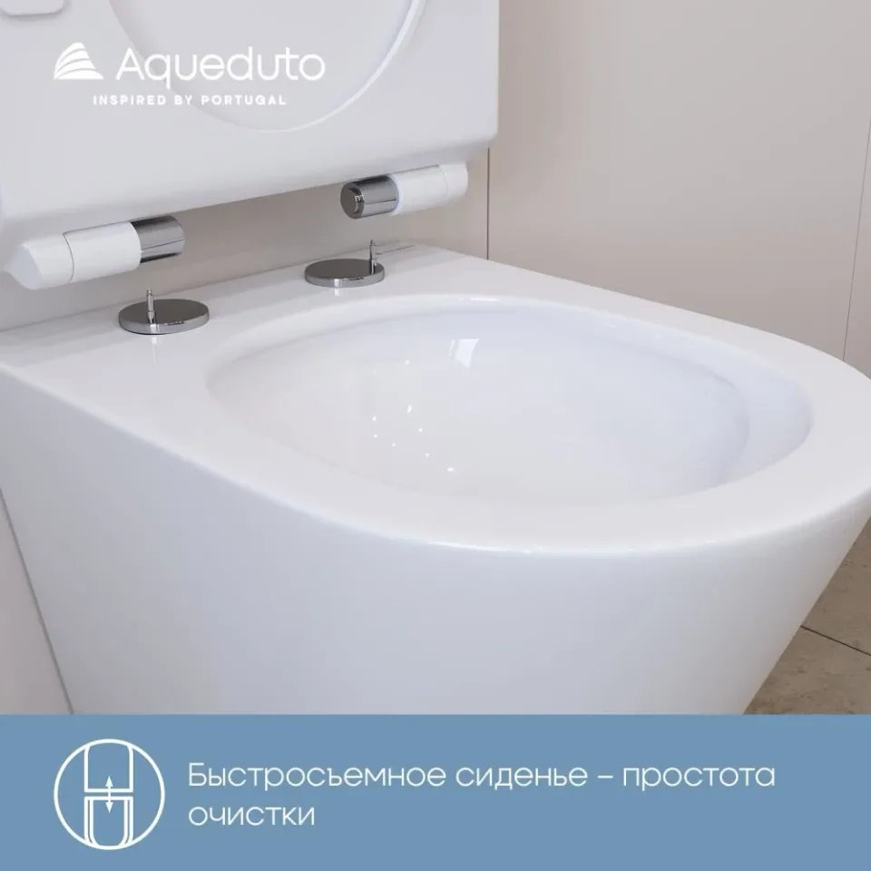 Комплект инсталляции Aqueduto Техника Ново (TECNICA Novo) с безободковым унитазом Коне (Cone) Торнадо белый глянец, клавиша смыва Ретангуло Ново (RETANGULO Novo) черная матовая