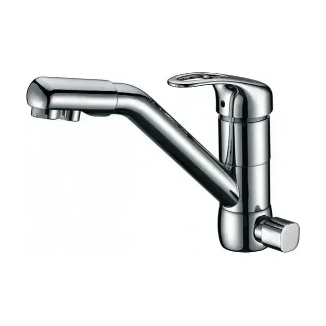 Смеситель Zorg Sanitary для кухни с функцией подключения фильтра хром ZR 400 KF-12