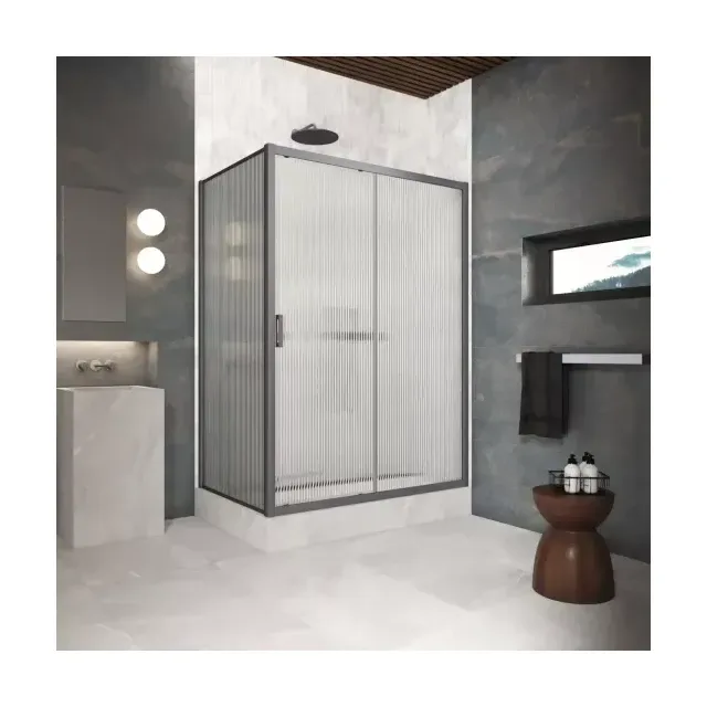 Душевой уголок ZP+ZPV Protec 170*100 06 Moru, профиль GunMetal, стекло Moru