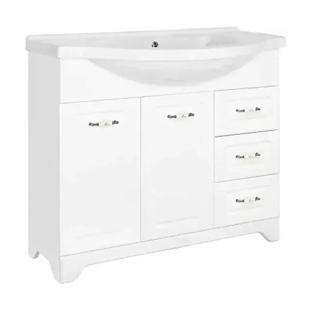 Тумба с раковиной Style Line Олеандр-2 100 белая