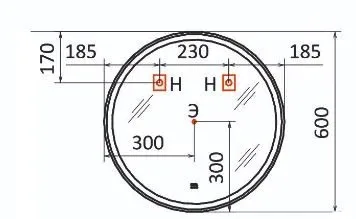 Зеркало Raval Novato 60 с led-подсветкой