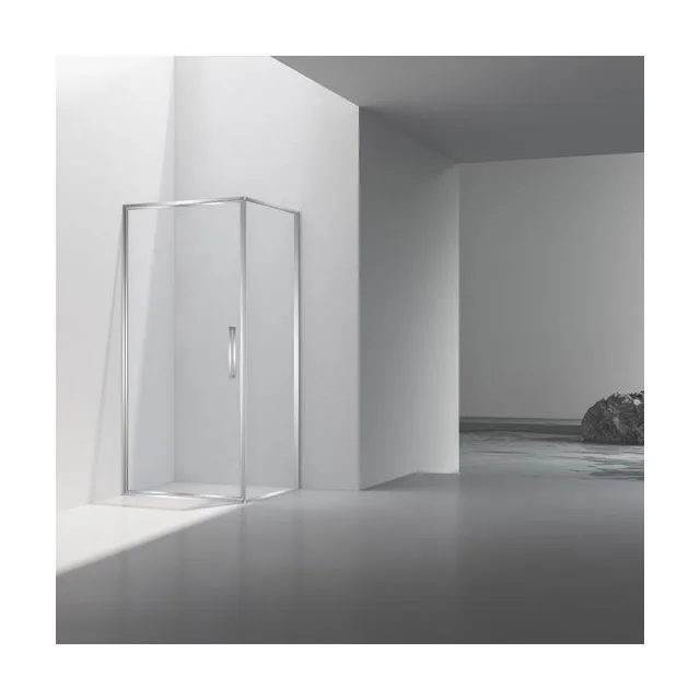 Душевой уголок Vincea Слим 8мм (Slim 8mm) VSR-4SLP9010CL 100х90 стекло прозрачное 8 мм профиль хром без поддона