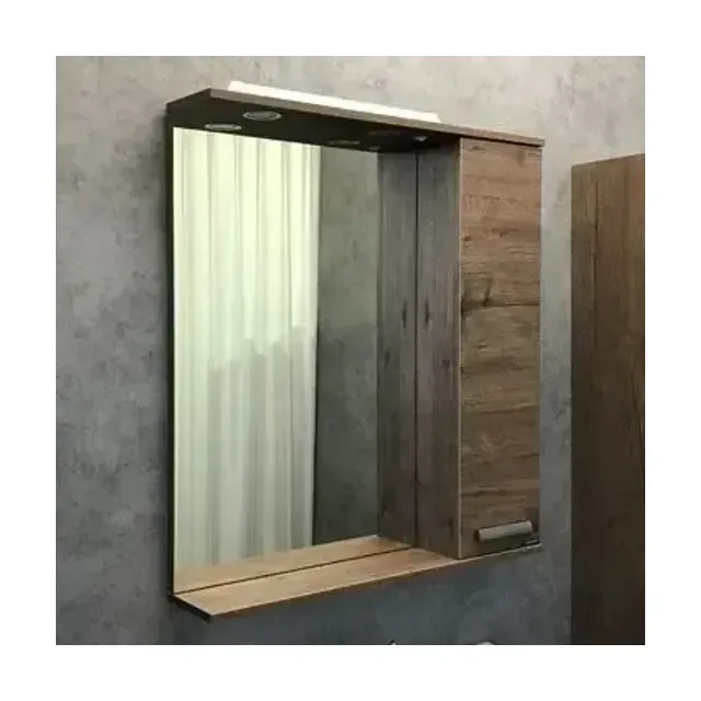 Зеркало-шкаф Comforty Марио 75 дуб темный R