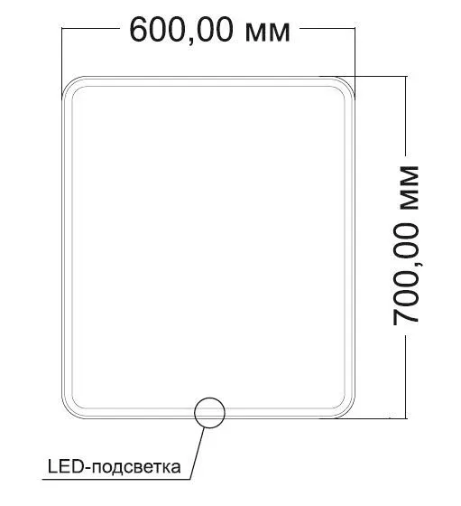Зеркало Vincea VLM-3VC6007 60*70 с ЛЕД-подсветкой,сенсорный выключатель